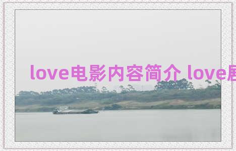 love电影内容简介 love剧情简介